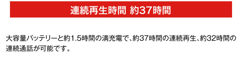 連続再生時間37時間