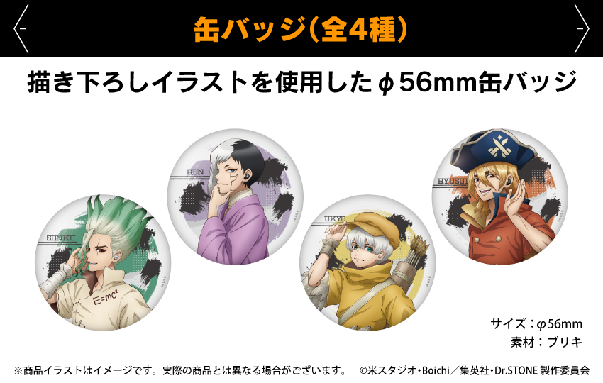 ONKYO DIRECT｜「Dr.STONE」描き下ろしイラスト 缶バッジ (石神