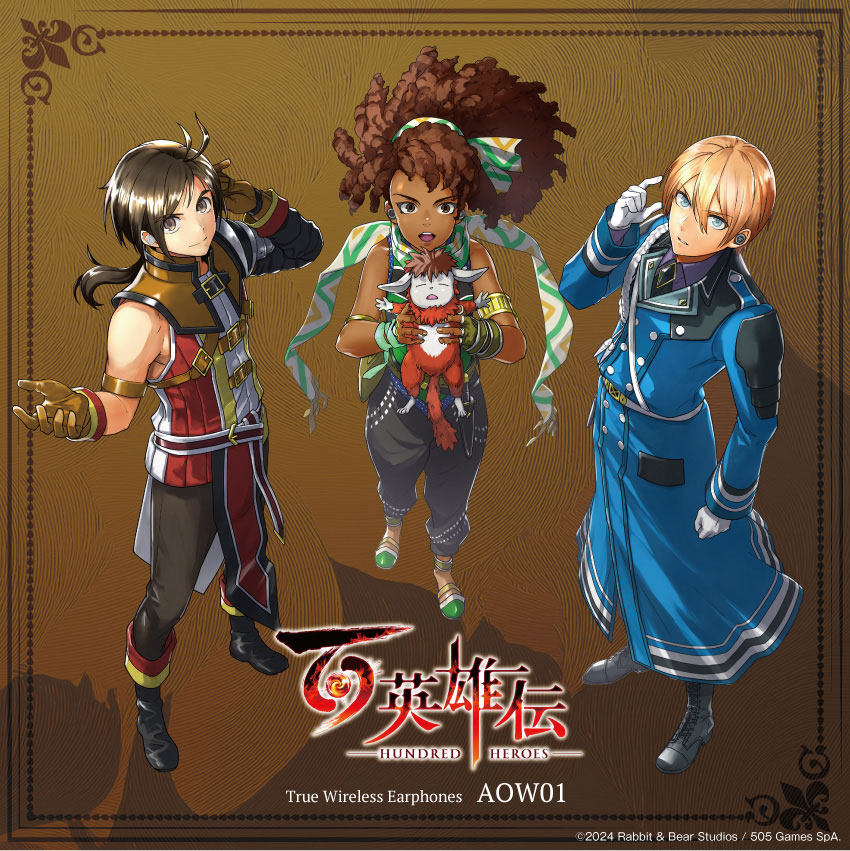 ワイヤレスイヤホン ANIMA AOW01 「百英雄伝」 コラボモデル