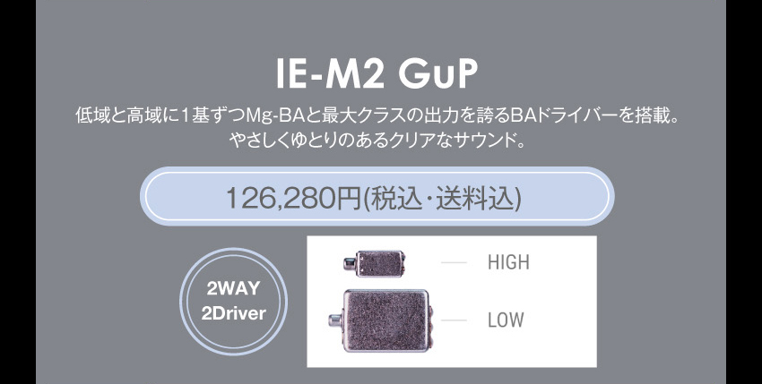 シリーズM IE-M2 GuP　126,280円税込・送料込