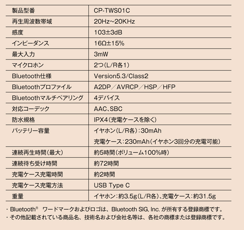 スペック