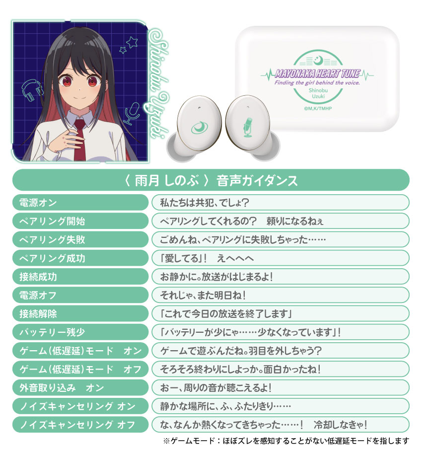 雨月しのぶ 音声ガイダンス