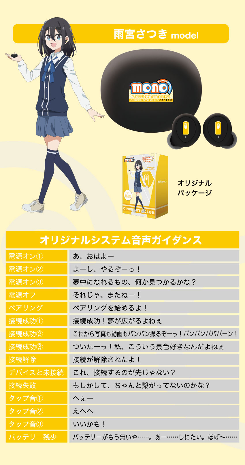 雨宮さつき システムボイス音声ガイダンス