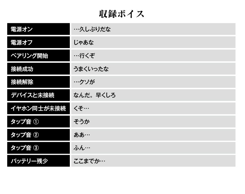 A2 収録ボイス