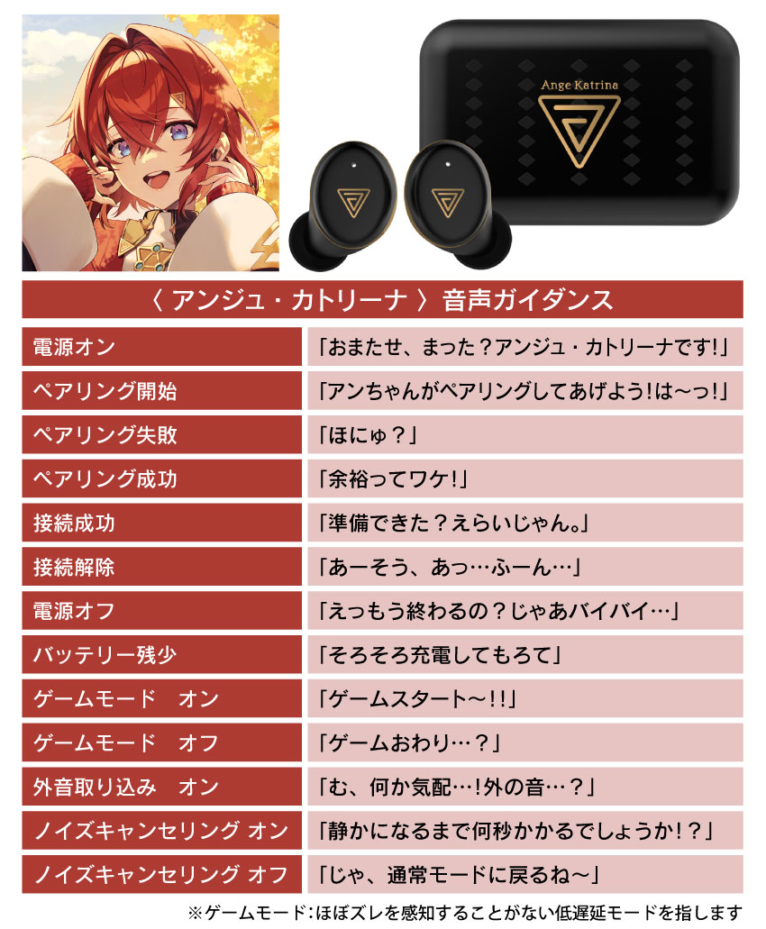 「アンジュ・カトリーナ」音声ガイダンス