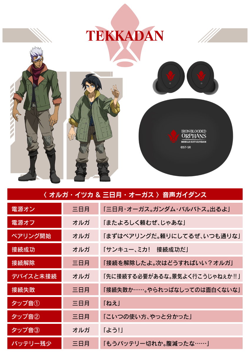 鉄華団 オルガ・イツカ＆三日月・オーガス　音声ガイダンス