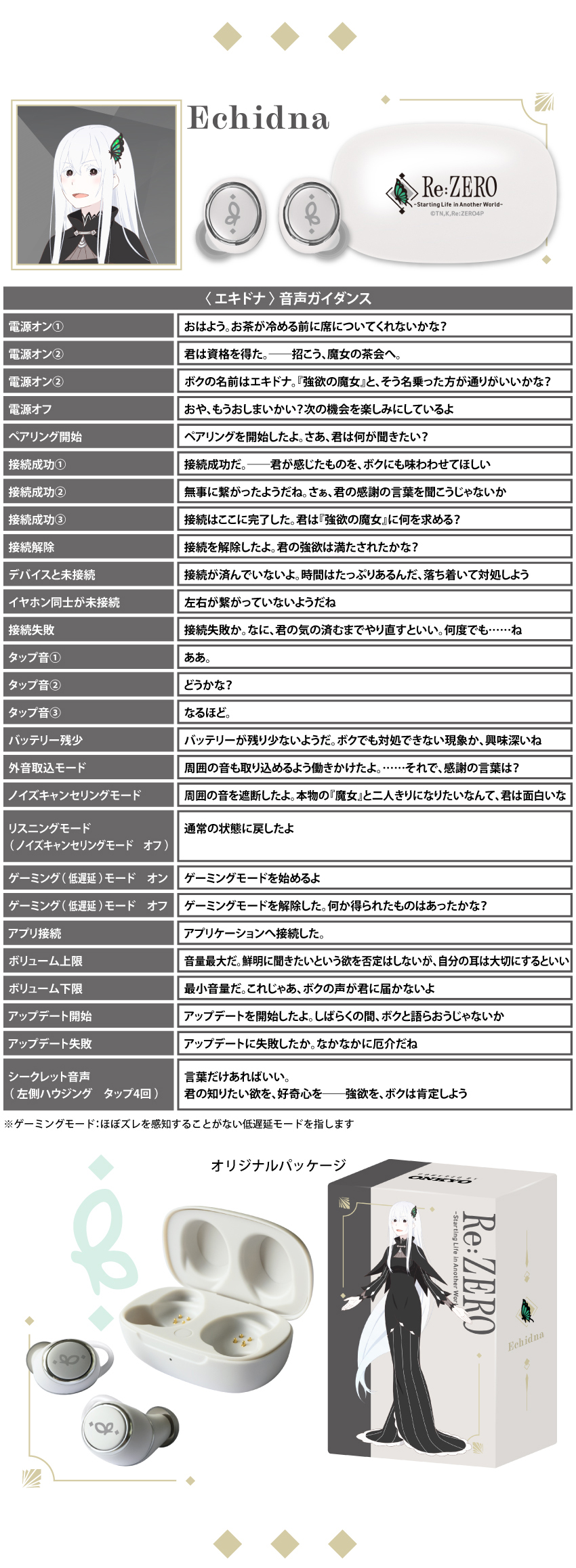 エキドナ 音声ガイダンス オリジナルパッケージ