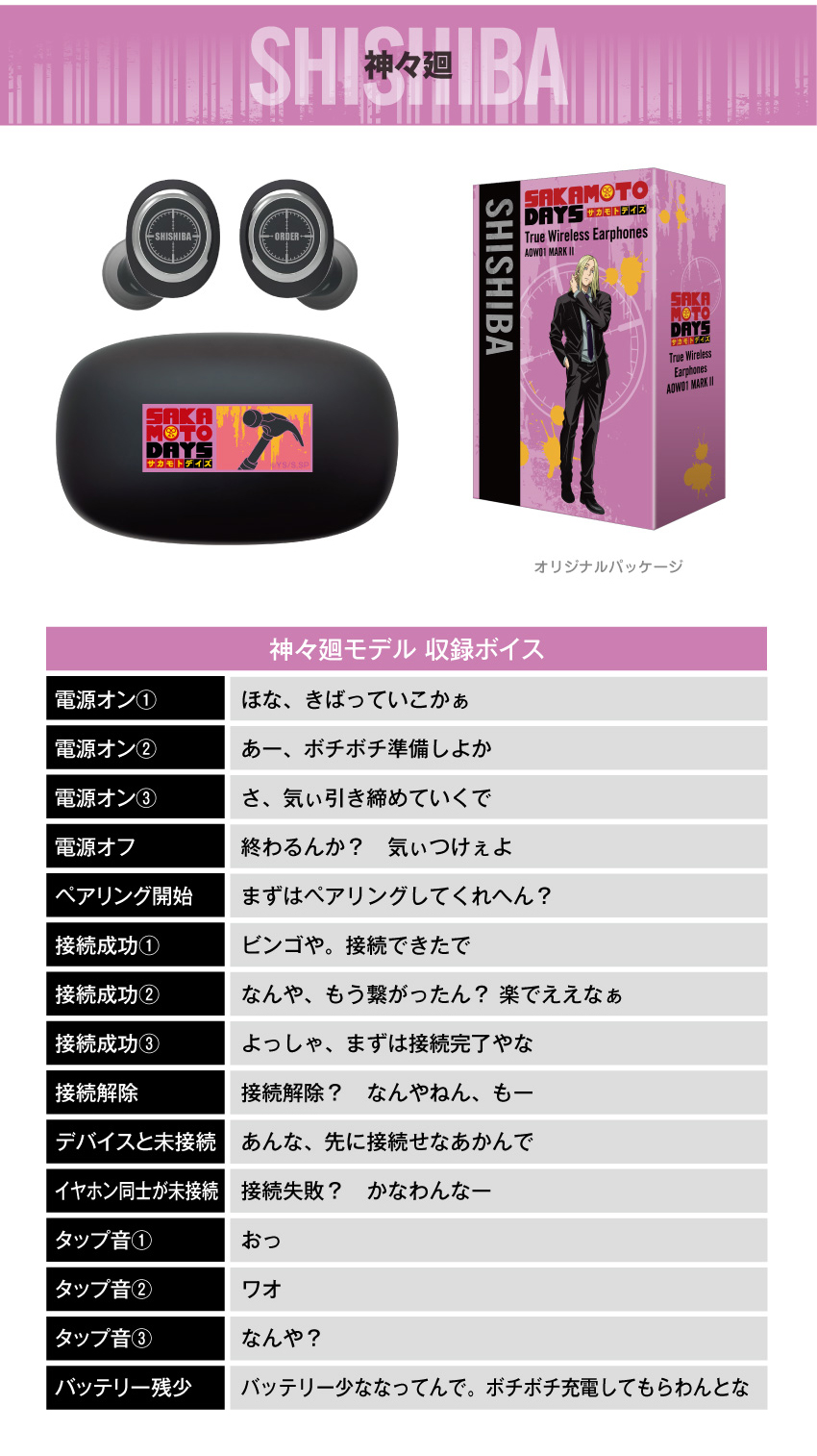 神々廻シンモデル 収録ボイス