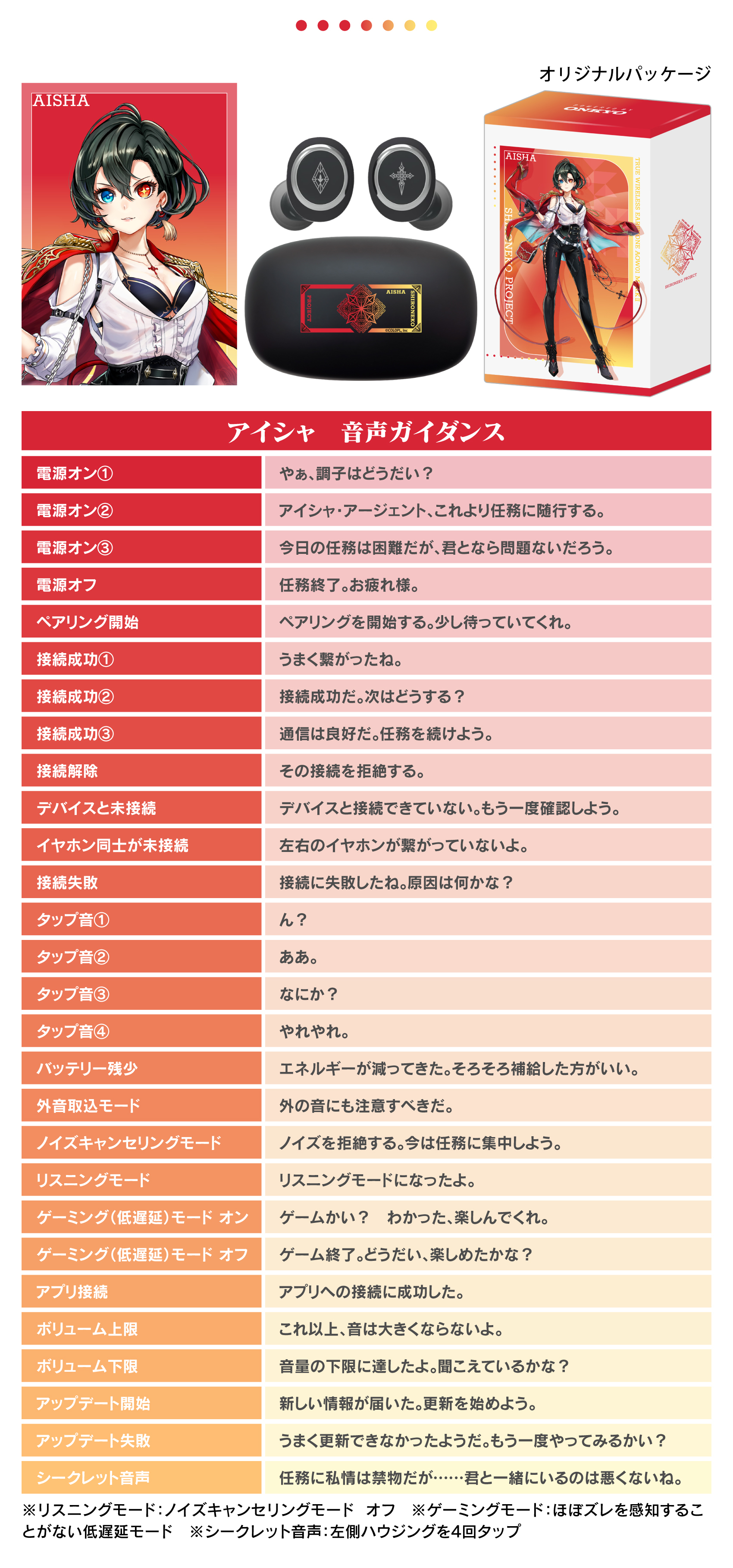 アイシャ 音声ガイダンス オリジナルパッケージ