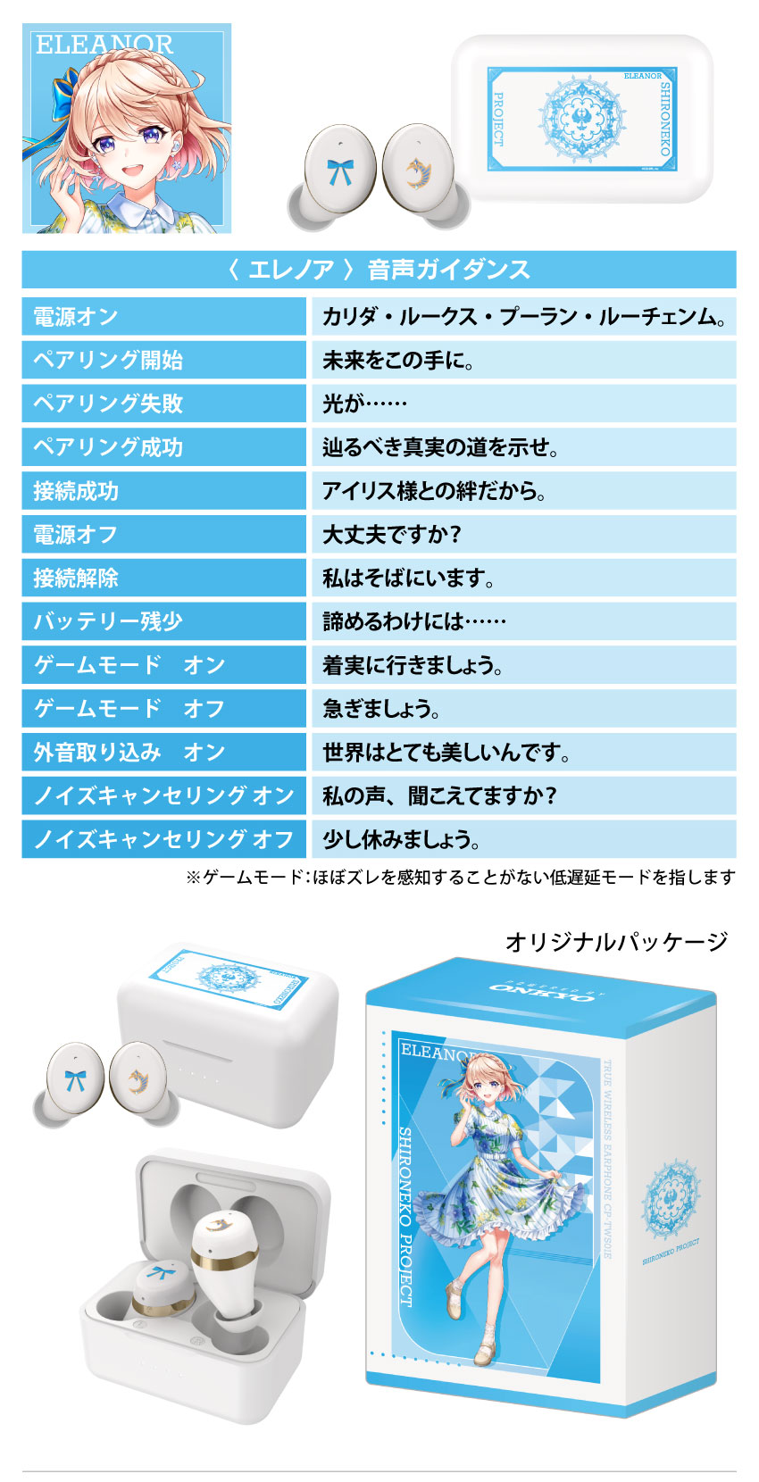 エレノア モデル 音声ガイダンス