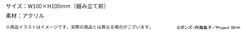 サイズ W100×H100㎜　素材アクリル　