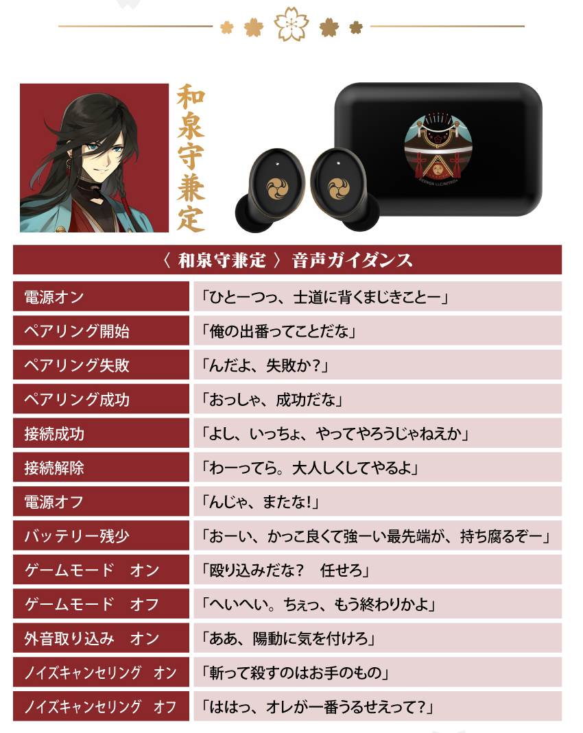和泉守兼定 音声ガイダンス