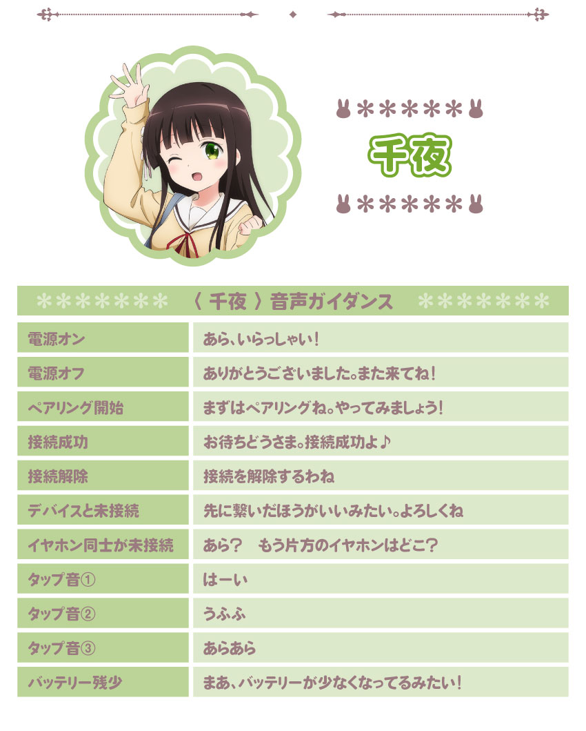 千夜 音声ガイダンス