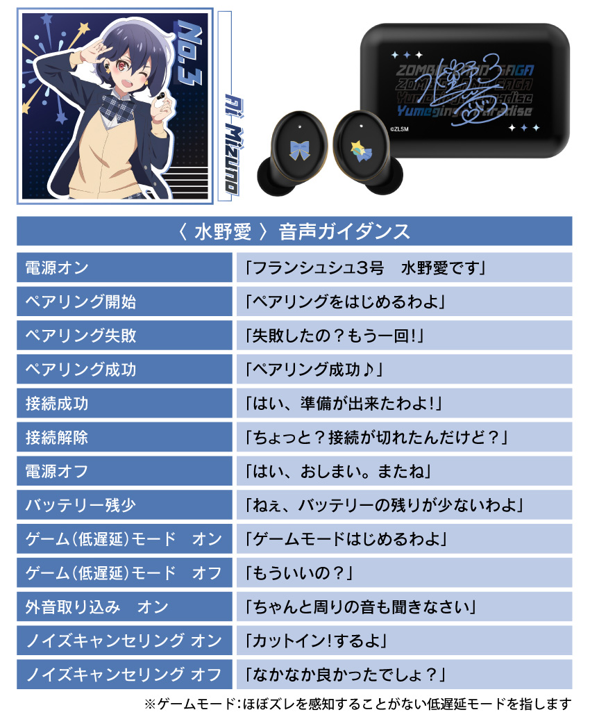 水野愛モデル 音声ガイダンス