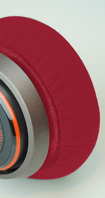 mimimamo スーパーストレッチヘッドホンカバー Lサイズ レッド