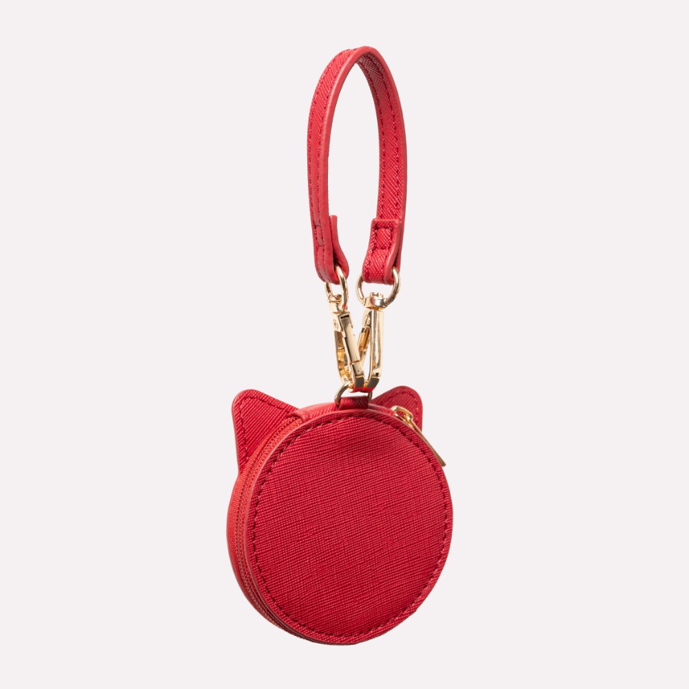 OZaKKa（オザッカ）ねこみみ 缶バッジケース プラムレッド