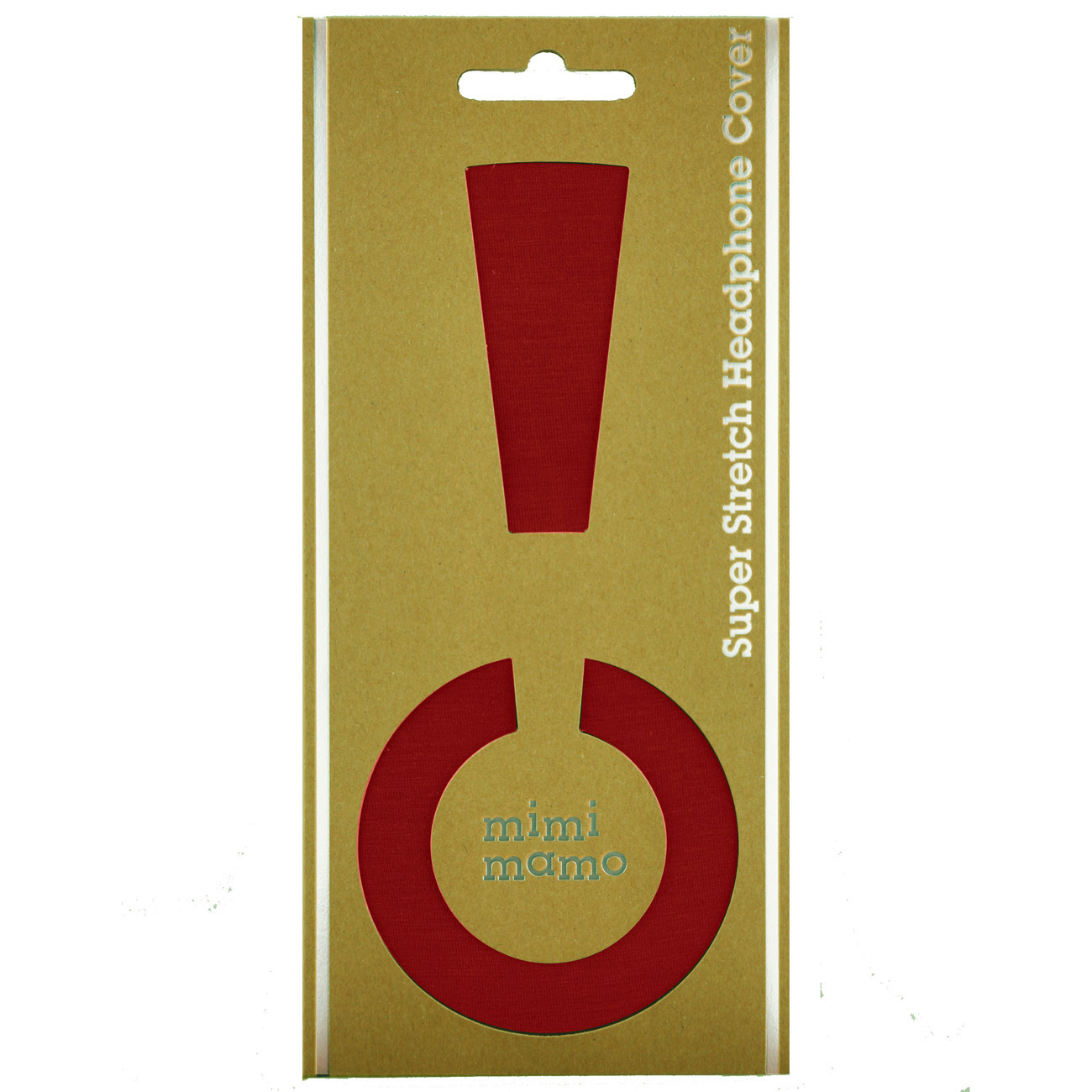 mimimamo スーパーストレッチヘッドホンカバー Lサイズ レッド