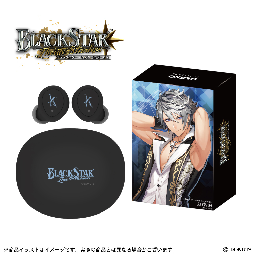 ワイヤレスイヤホン ANIMA AOW04「ブラックスター第2弾」コラボ 銀星モデル