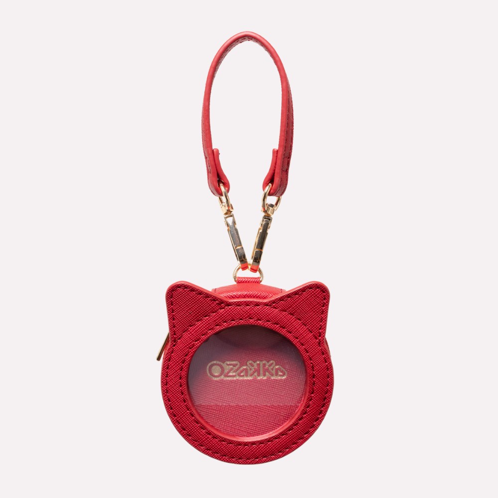 OZaKKa（オザッカ）ねこみみ 缶バッジケース プラムレッド