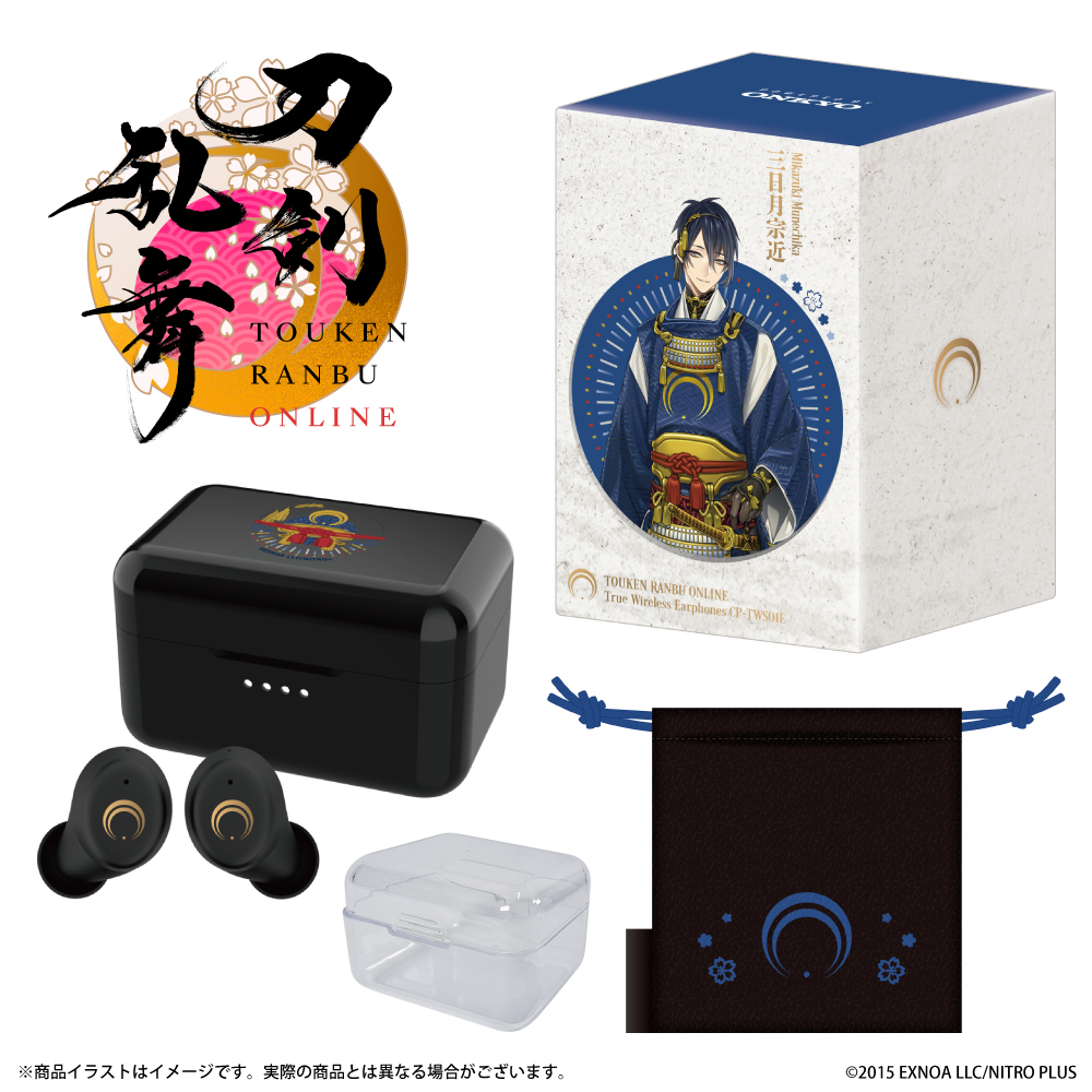 ワイヤレスイヤホン CP-TWS01E「刀剣乱舞ONLINE」コラボ　三日月宗近モデル ※出荷：2025年5下旬～6月上旬予定/受注生産：キャンセル・返品不可/クレジットカード請求：先払い・毎月25日